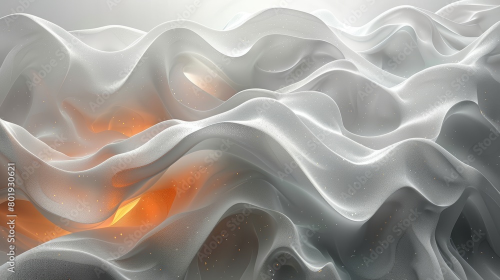 Fototapeta premium Elegant Wavy Background with Glowing Wave Lines Generative AI