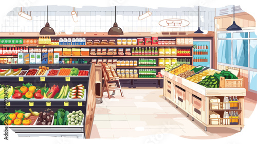 Supermarket desing over white background vector