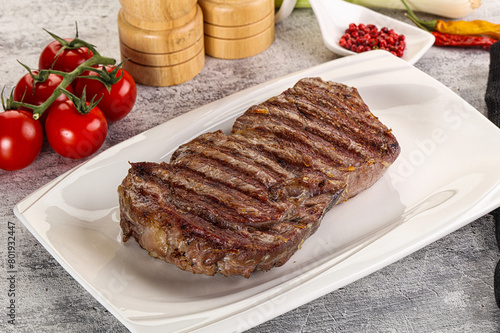 Rib eye steak grilled beef