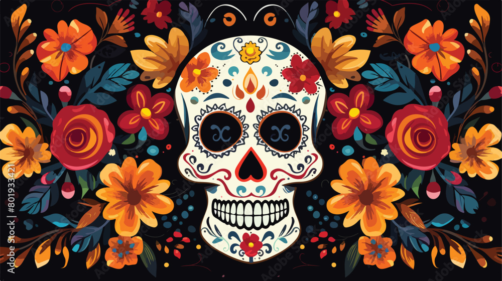 Greeting card for Mexicos Day of the Dead El Dia de