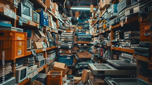 Vast Maze of Knowledge Stored in an Impressive Vintage Library Shelves