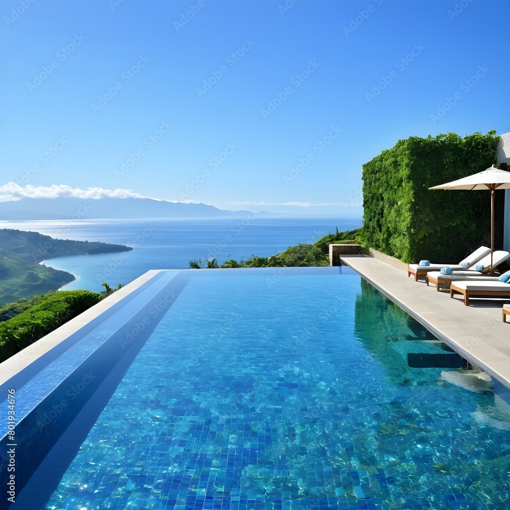 Fototapeta premium pool in resort