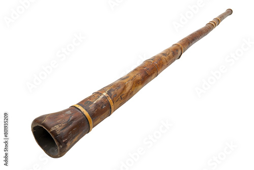 Didgeridoo Instrument On Transparent Background.