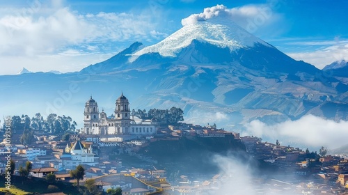 Quito Volcanic Capital Skyline