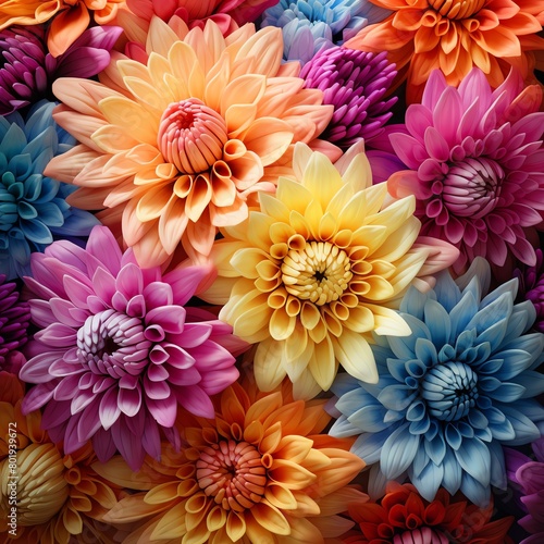 chrysanthemum, colorful background © kamon