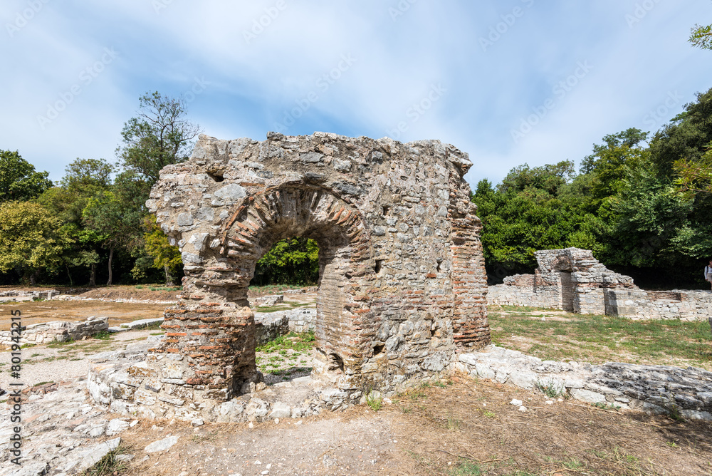 Trikonchos Palace at the Butrint National park in Albania, UNESCO World Heritage archeological site