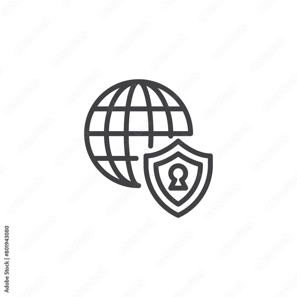 Network Security line icon