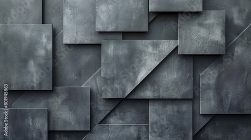 Trendy background with geometric square element in grey color