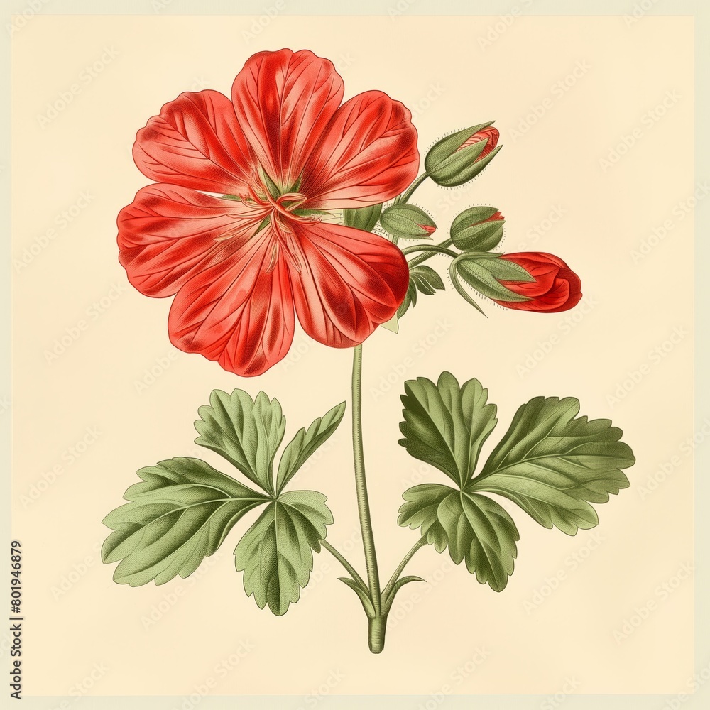 Flower Historical Illustration Isolated Background Flower Historical Illustration Isolated Background