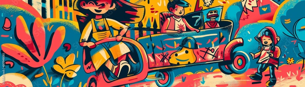 Fototapeta premium Mothers teaching children about equality, lessons at home, foundation of respect 11