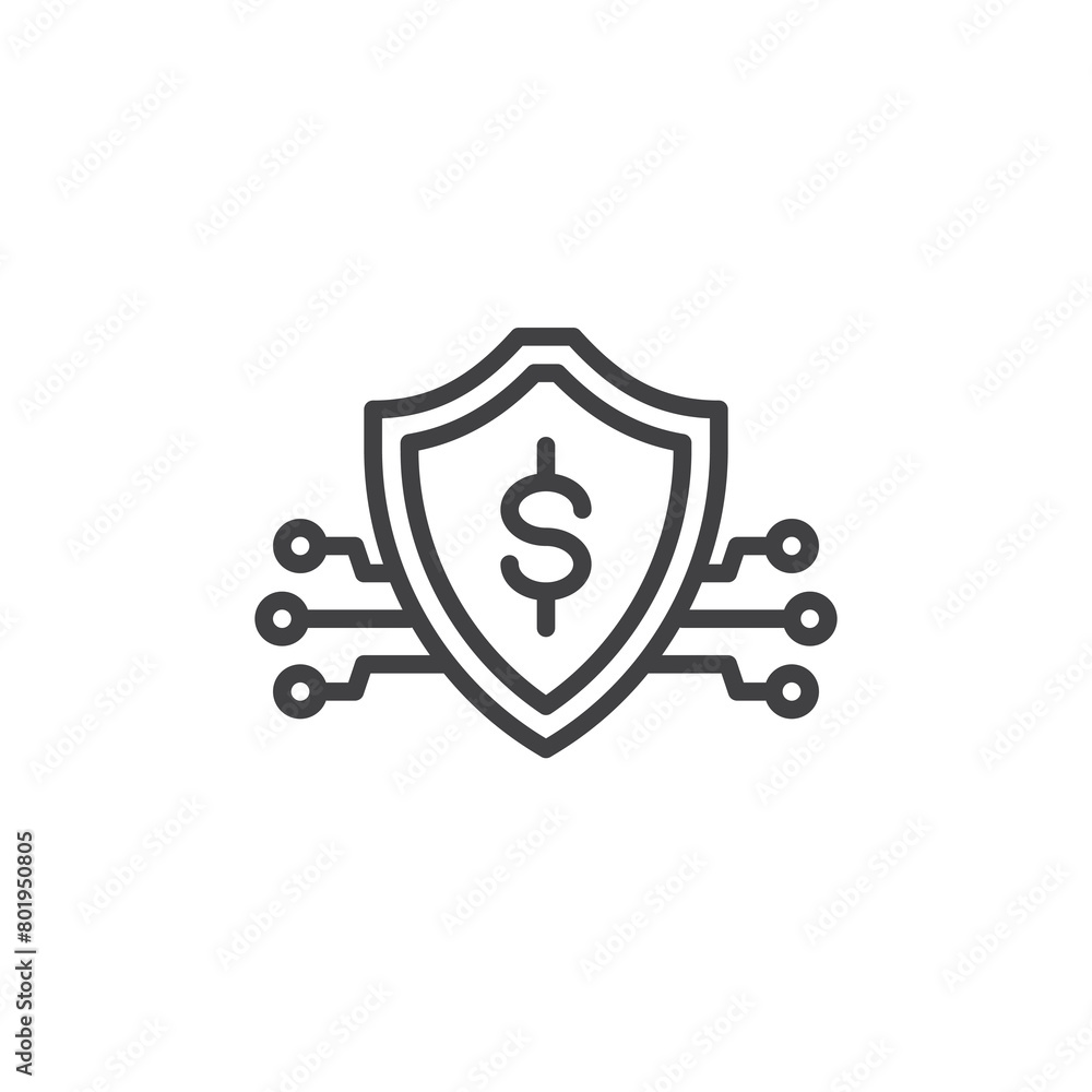 Cyber Insurance line icon Cyber Insurance line icon