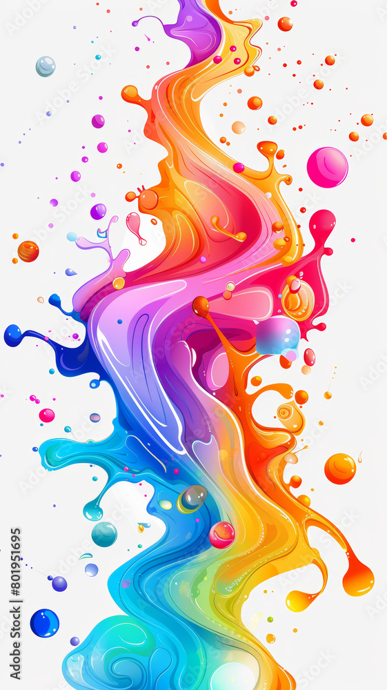 Obraz premium Vibrant Splash, Colorful Vector Background