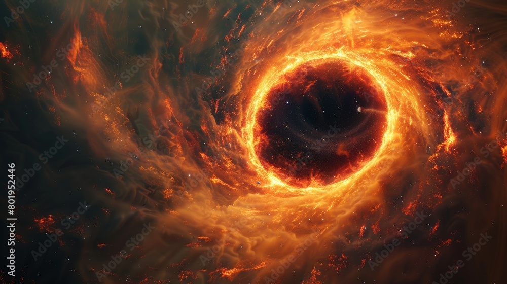 Fototapeta premium the Timeless beauty of a supernova in space, beautifully detailed black hole,eyes