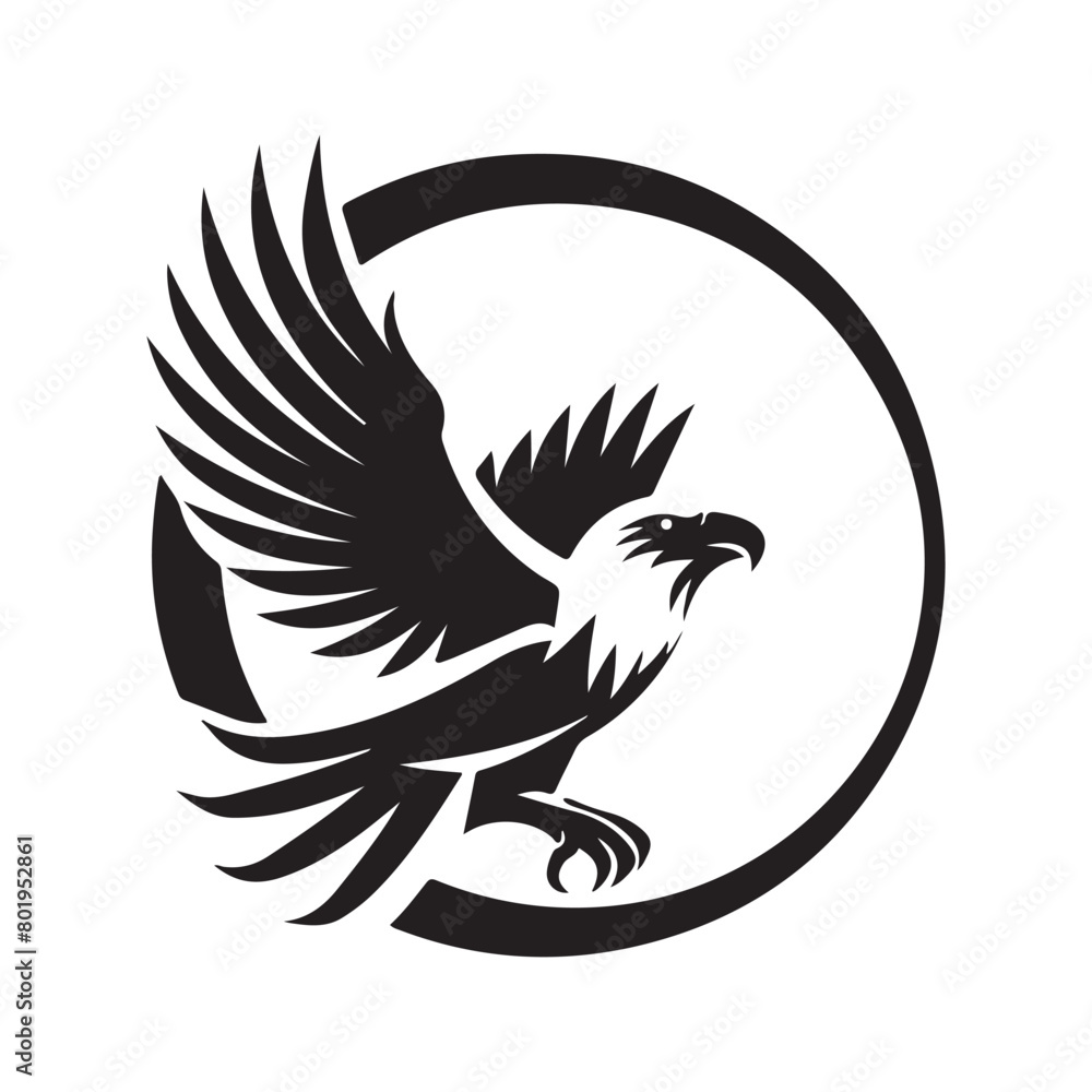 Obraz premium Simple Eagle Images. Eagle symbol vector illustration