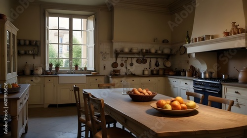 cuisine francaise french kitchen .Generative AI photo