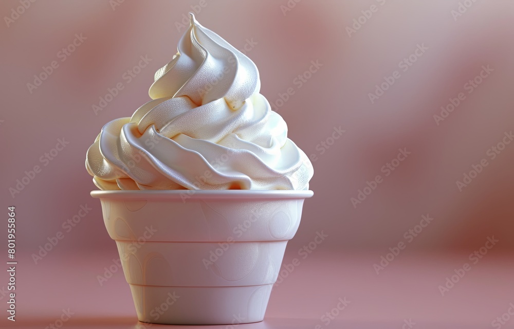 bowl filled with creamy, smooth white soft serve ice cream, perfect for dessert bowl filled with creamy, smooth white soft serve ice cream, perfect for dessert