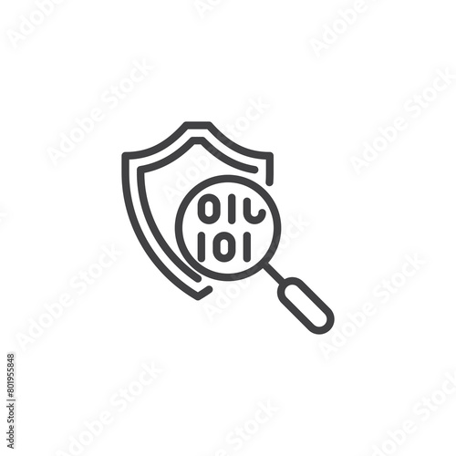 Digital Forensics line icon