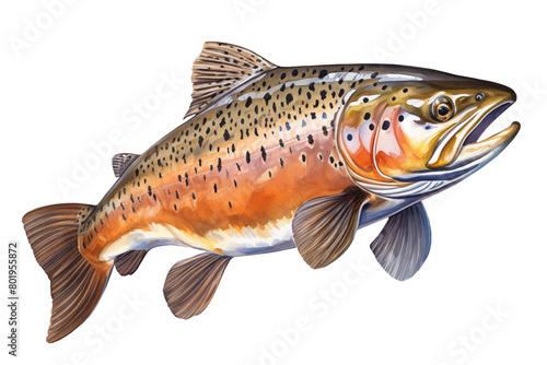 Trout, transparent background