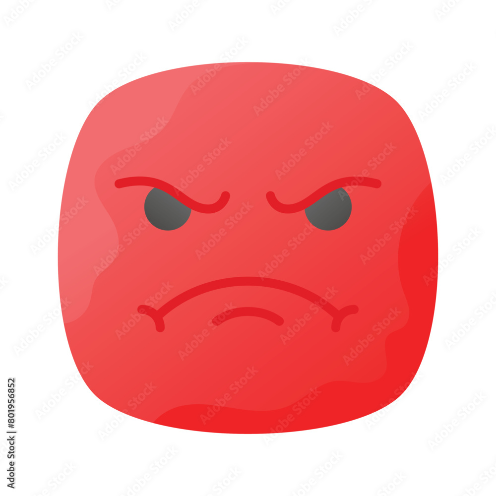 Have a look at this amazing icon of angry emoji, premium vector