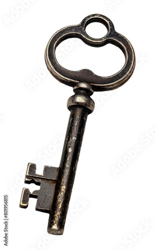 Vintage ornate gold key, cut out - stock png. © Mr. Stocker