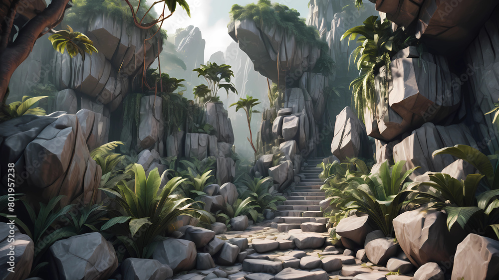 Fototapeta premium Extremely ultra-realistic photorealistic 3D, professional photography, natural lighting, volumetric lighting maximalist photo-illustration, 8K resolution detailed, elegant