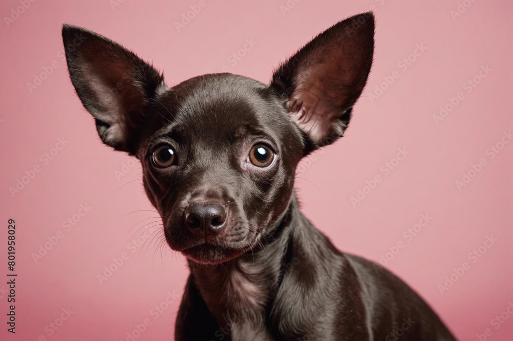 Xoloitzcuintli puppy looking at camera, copy space. Studio shot. Xoloitzcuintli puppy looking at camera, copy space. Studio shot.