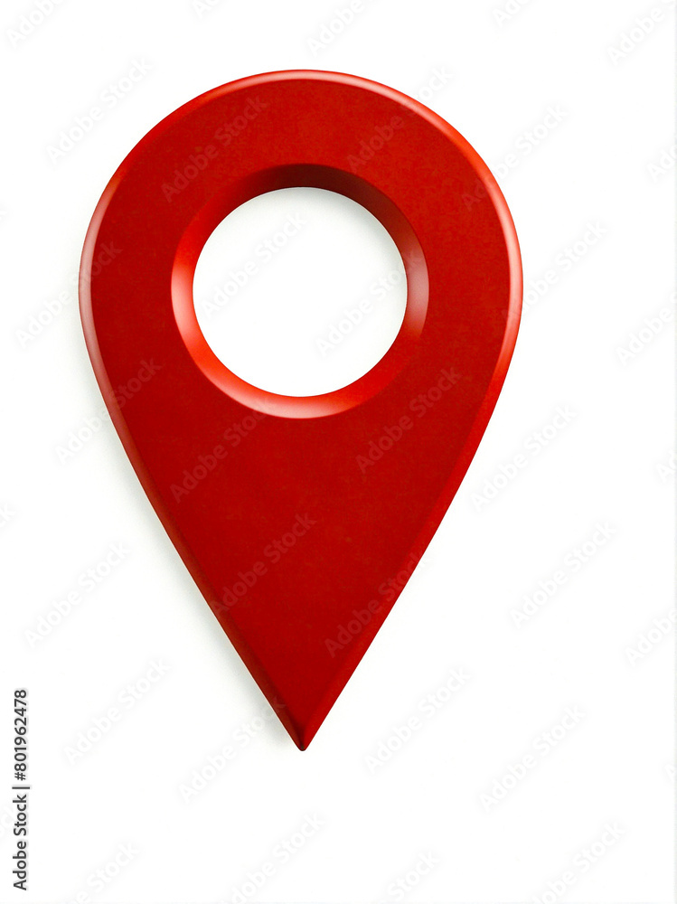 A red teardrop market icon as a pin drop for a location on a map A red teardrop market icon as a pin drop for a location on a map