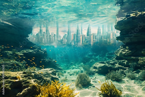 underwater scene with reef © Usman