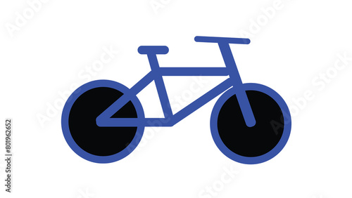 Abstract black and white bicycle icon on white background,