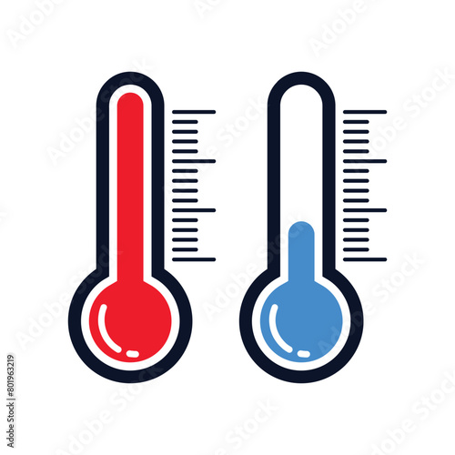 Vecteur Stock Thermometer icon or temperature symbol vector illustration