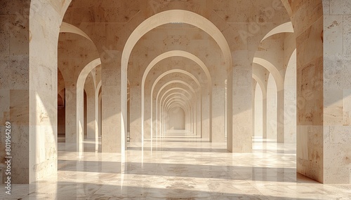 Potrait of single mosque arch 