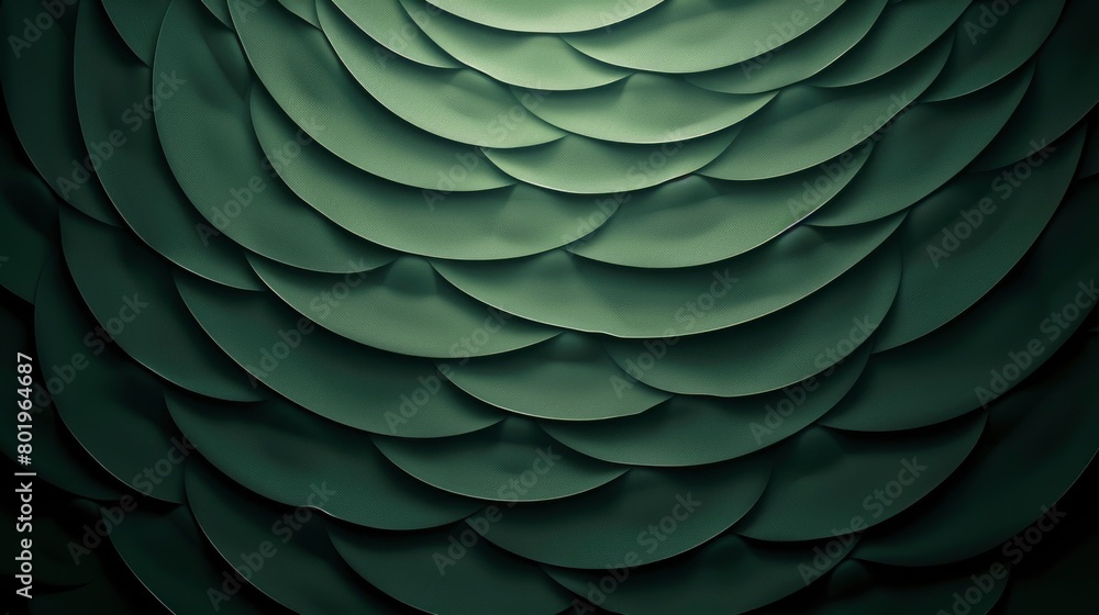 Naklejka premium Close-up of dark green textured scales pattern