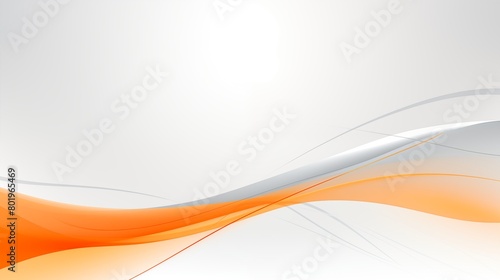 Elegant Orange and Gray Abstract Background with Flowing Curves and Gradient Design