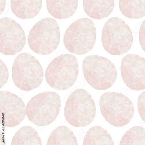 Seamless pattern with easter eggs  hand drawn illustration in watercolor style