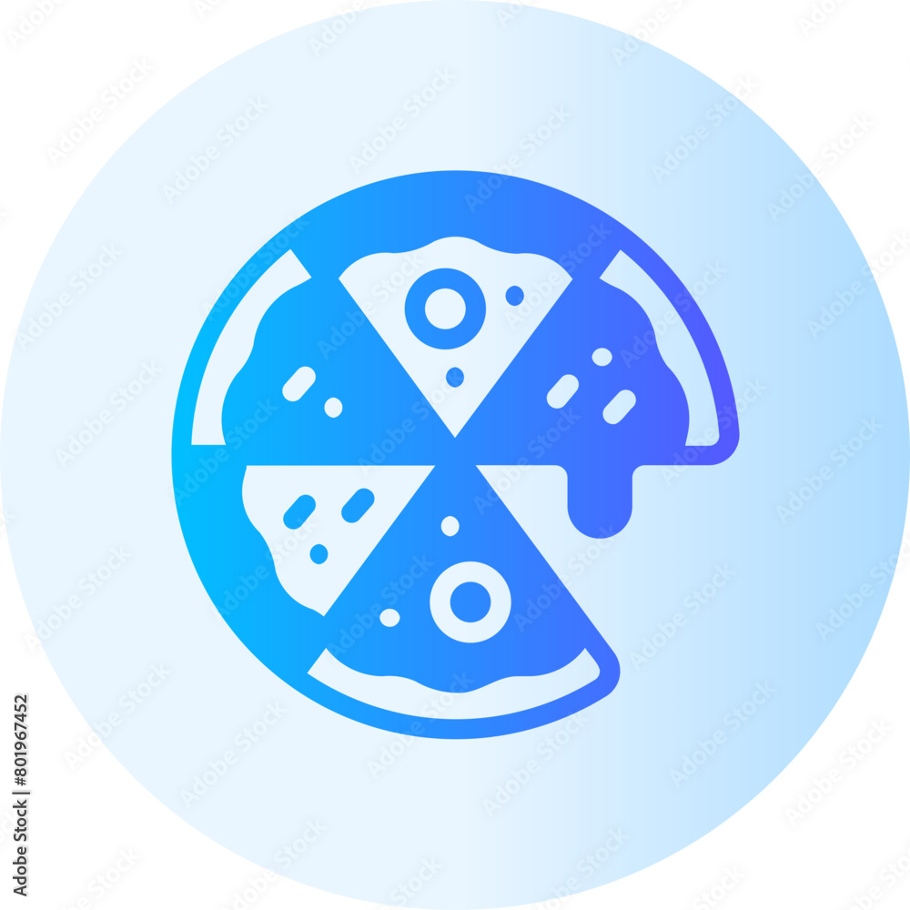 Obraz premium pizza gradient icon