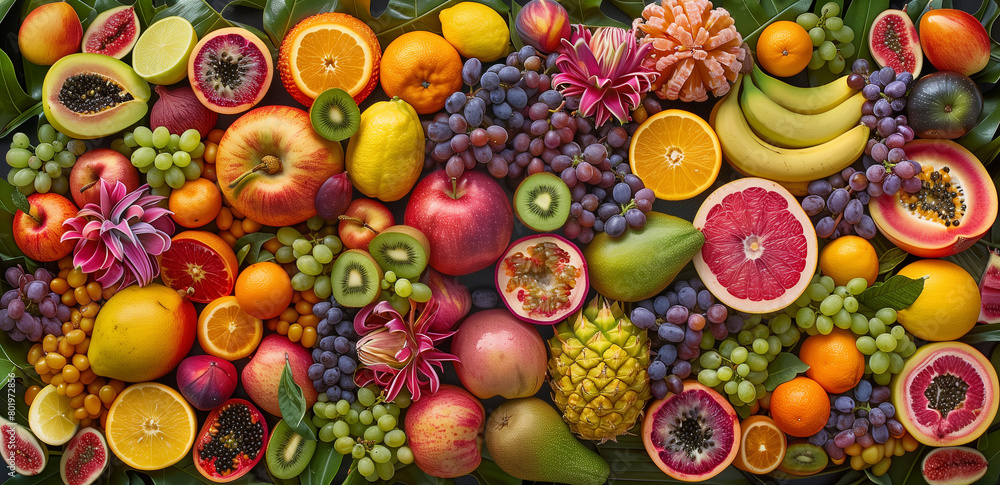 Sfondo con frutta. Banner per sito. Mangiare sano. Sfondo con frutta. Banner per sito. Mangiare sano.