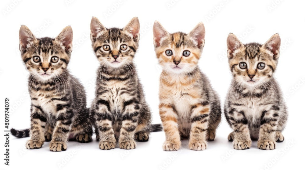 Group of kittens sitting together