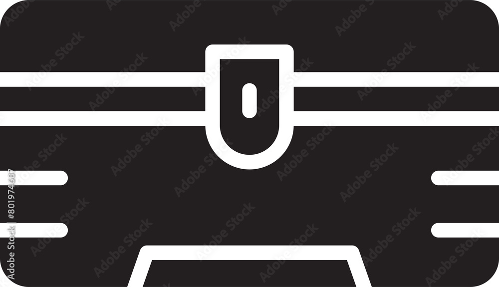 Treasure Chest Glyph Icon Treasure Chest Glyph Icon