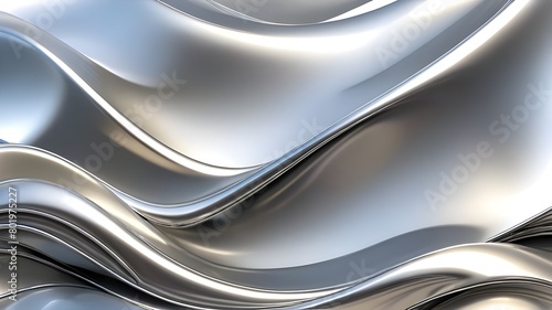 Chrome Metal Wave Background