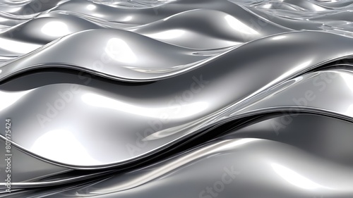 Chrome Metal Wave Background