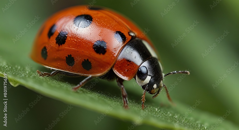 Fototapeta premium ladybug on leaf