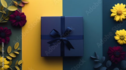 Bright Yellow and Navy Blue Gift Contrast © Friedbert