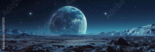 Moon background Moon background panoramic view otherworldly ambiance of space exploration.