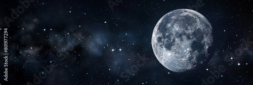 Moon background Moon background panoramic view,panoramic night sky adorned with stars