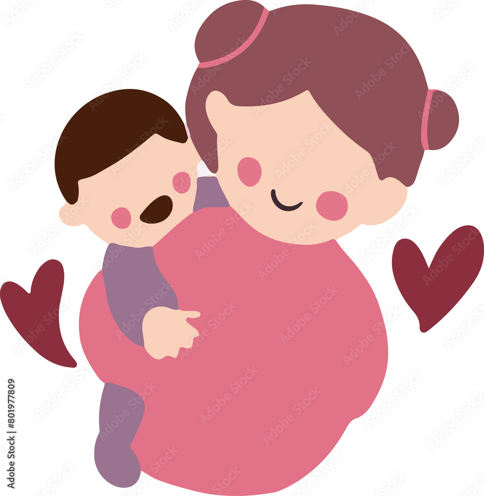 Fototapeta premium mother's day greeting illustration