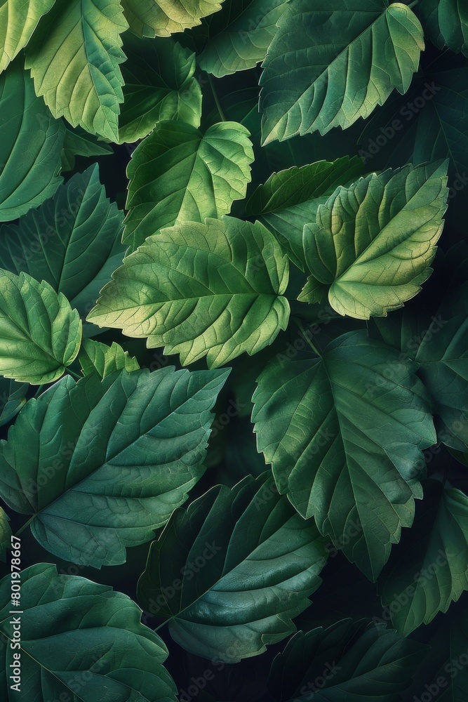Fototapeta premium Green leaves background