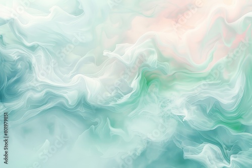  A blue and pink background bears swirling strokes in shades of green, blue, pink, and white