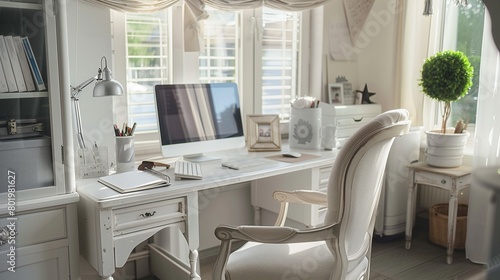 Monochromatic Home Office