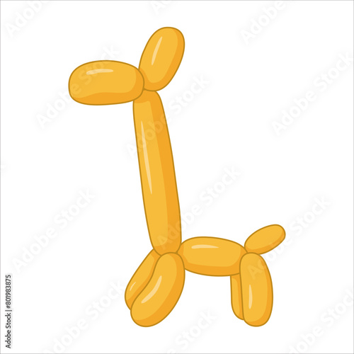 Twisting ballon. Giraffe shaped. Childish toy.