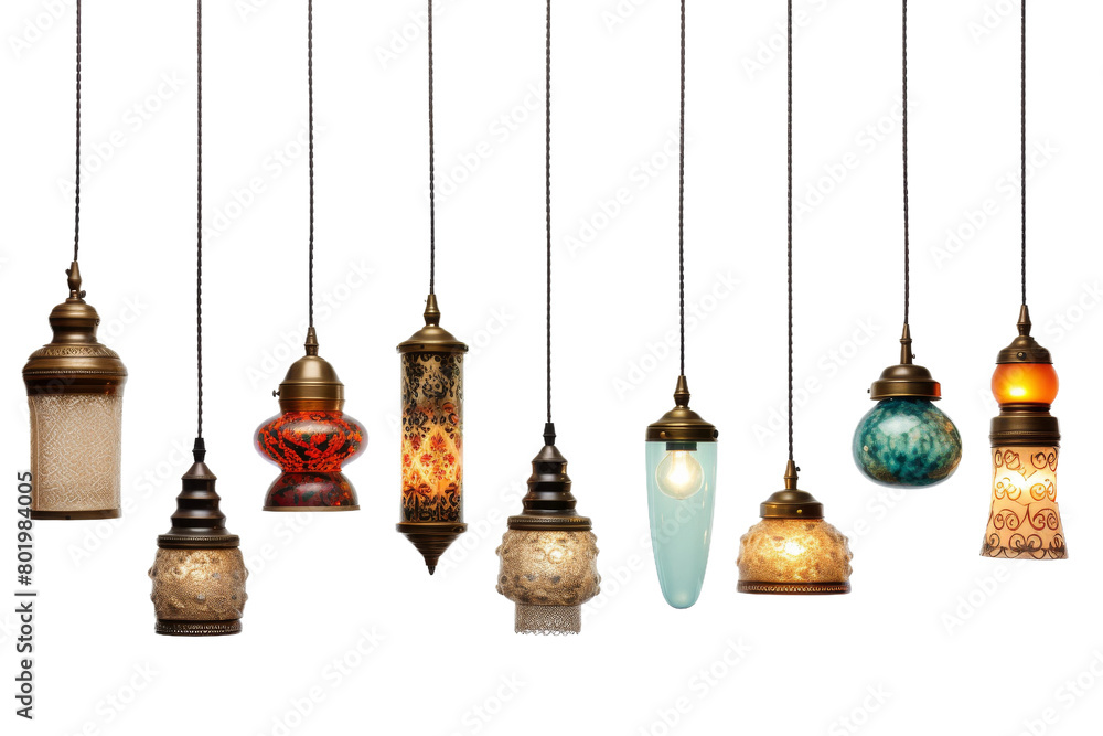 Obraz premium Rainbow Cascade: A Symphony of Illumination. On a White or Clear Surface PNG Transparent Background.